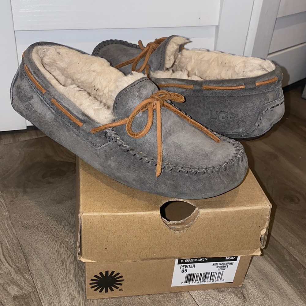 UGG PEWTER MOCCASINS